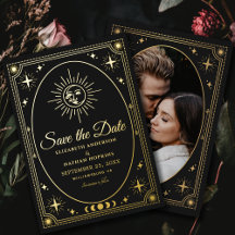 Celestial Black Tarot Wedding Foto para Salvar a D