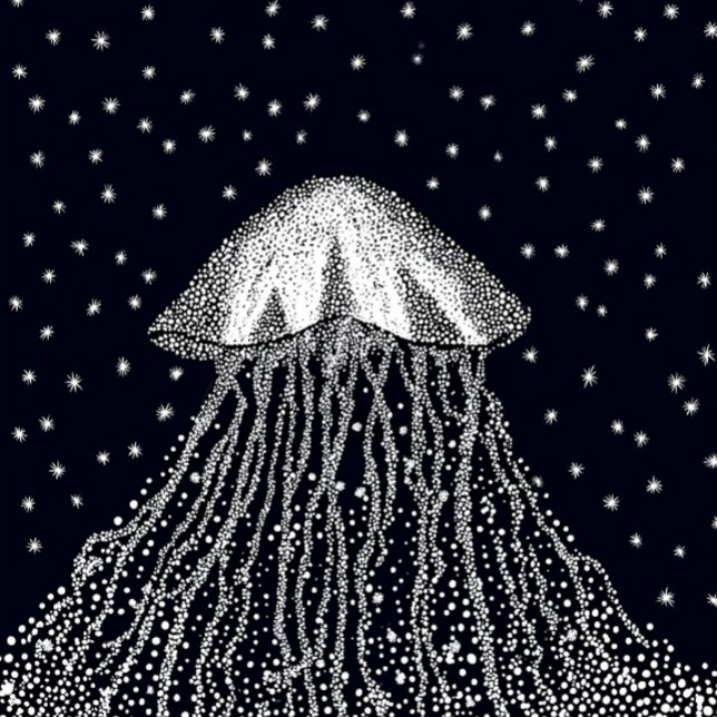 Celestial Jellyfish Dot Art Dreamscape stars (Criador carregado)