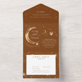 Celestial Mystical Moon Stars Halo Wedding