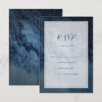 Celestial Night Sky | Com Frame RSVP Card