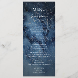 Celestial Night Sky Menu Janto Silver Weds