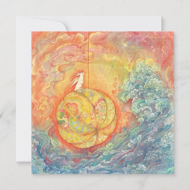 Celestial Orb: Winged Hare on Silken Brocade (Frente)