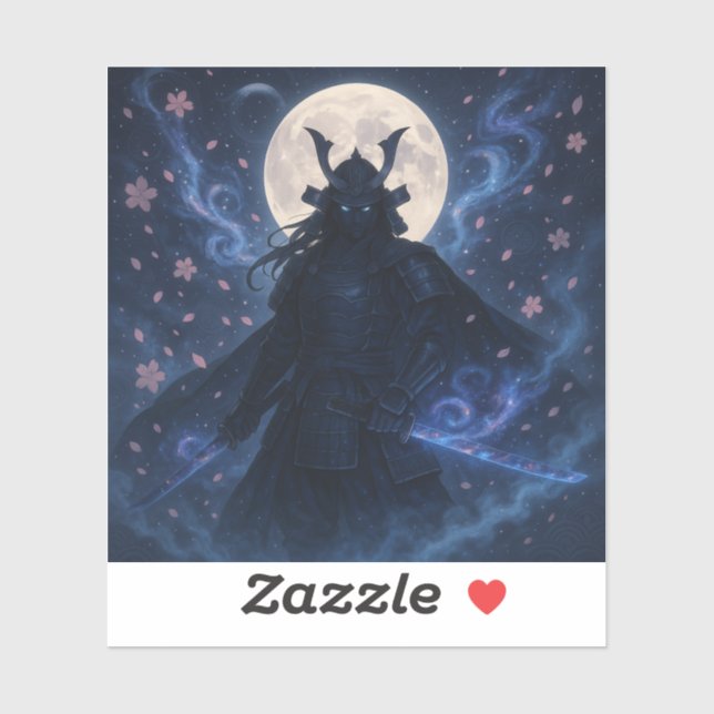 Celestial Samurai Dark Fantasy Anime Vinil adesivo (Folha)