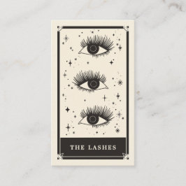 Celestial Tarot Lashes Black Cartão de visita