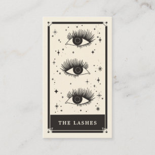 Celestial Tarot Lashes Black Cartão de visita