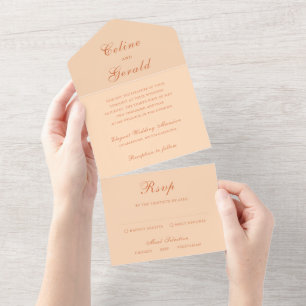 Celine Peach Elegant Wedding