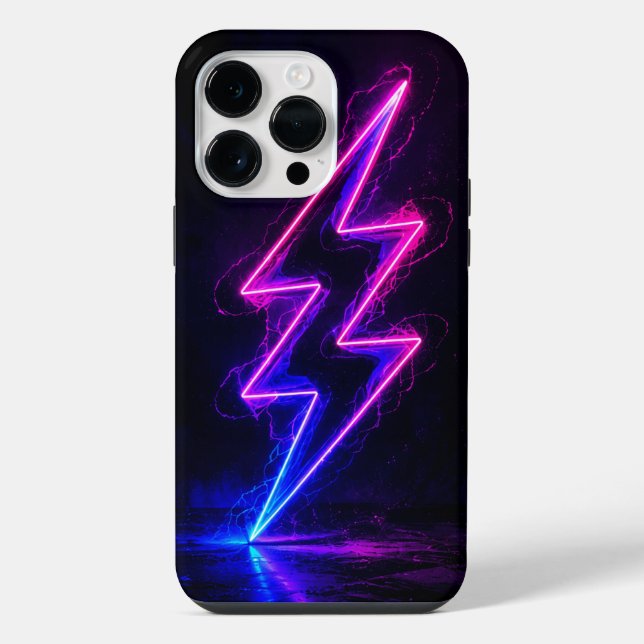Cell Phone Case Colorful Lightning Bolt (Verso)