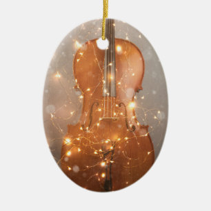 Cello com Enfeites de natal de luzes