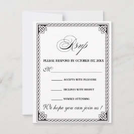 Celtic Frame Wedding RSVP Card