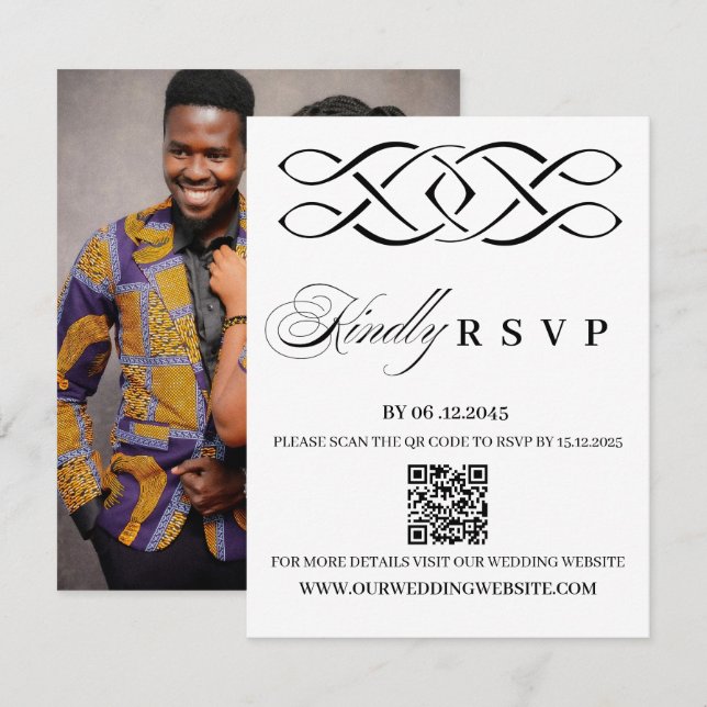 Celtic Knot Wedding RSVP Card (Frente/Verso)