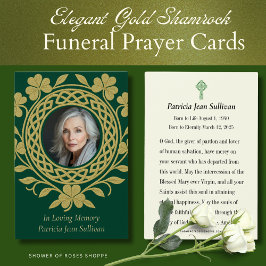 Celtic Shamrock Funeral Prayer Irlandês