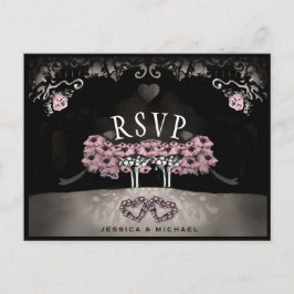 Cemetery Love MENU RSVP Casamento de Halloween Pos