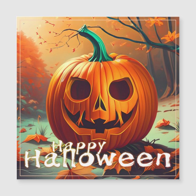 Cena Clássica de Outono com Jack-o-Lantern na Flor (Frente)