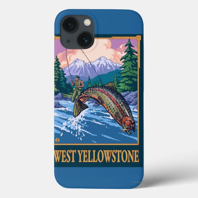 Cena da pesca com mosca - Yellowstone ocidental (Verso)