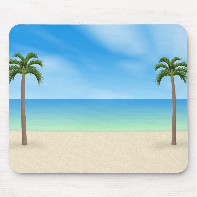 Cena da praia do dia: Mousepad feito sob encomenda (Frente)