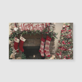 Cena da Sala de Natal Feliz com Árvore de Natal