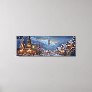 Cena da Vila Arte de Canvas Feriada