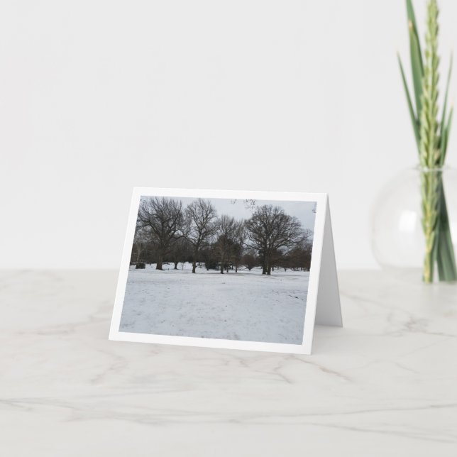 Cena das árvores de inverno em um cartão de nota d (Frente)