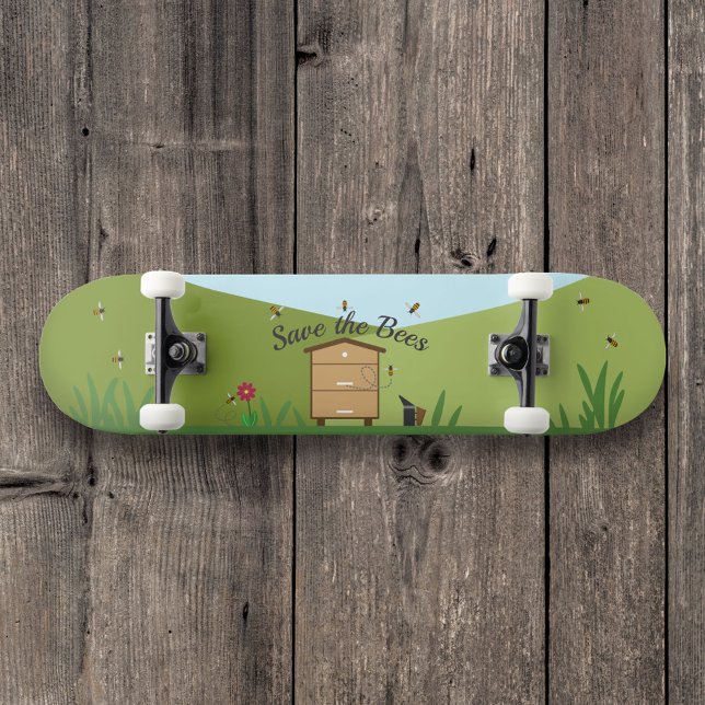 Cena de apicultura - Salve o skate das abelhas (Beekeeping scene - Save the Bees Skateboard)