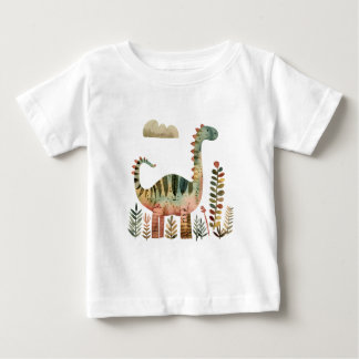 Cena de Dinossauro com Folhas – Camiseta de Dinoss