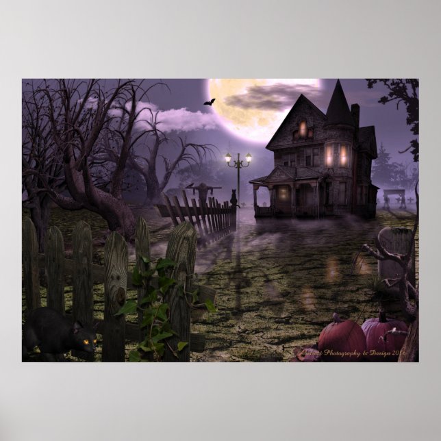 Cena de Halloween 28" x Poster de 20" (Frente)