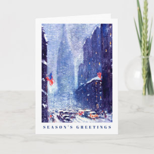 Cena de inverno de Manhattan. Cartões de Natal