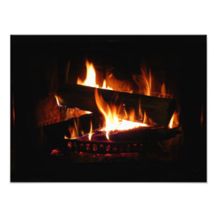 Cena de Inverno Quente com Lareira para Fotografia