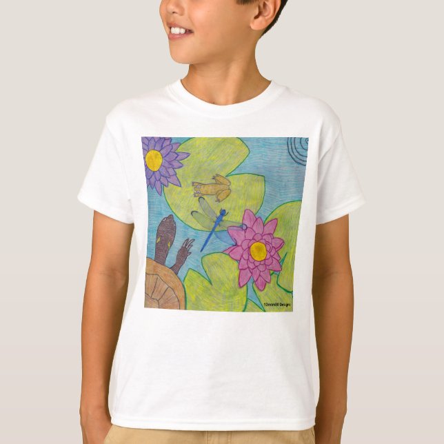 Cena de Lago (branco) - Camiseta Básica Masculina (Frente)
