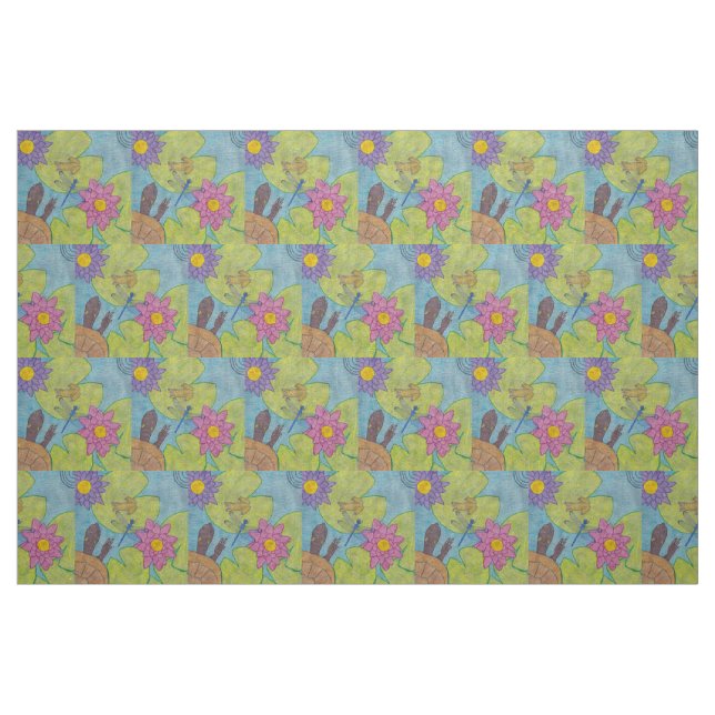Cena de Lagoa - Tecido de Linho Marfim (Fat Quarter)
