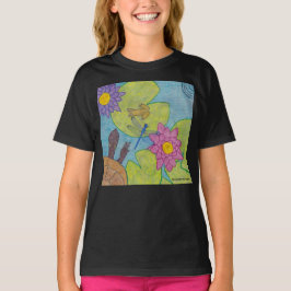 Cena de Lagoa (vívida) - T-Shirt Básica Feminina