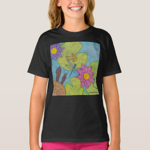 Cena de Lagoa (vívida) - T-Shirt Básica Feminina