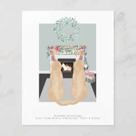 Cena de Lareira do Labrador Amarelo de Natal