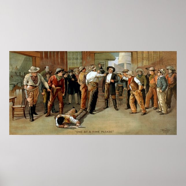 cena de luta de bar do teatro poster (Frente)