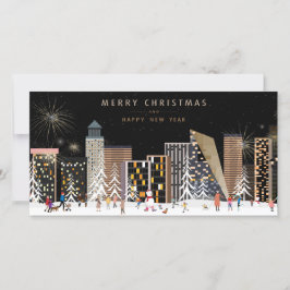 Cena de Natal da Cidade de inverno com Foto