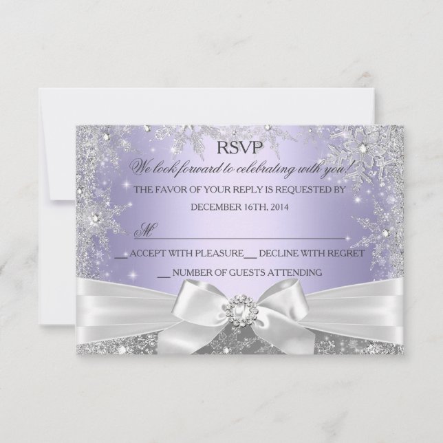 Cena de Natal em Roxo RSVP (Frente)