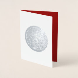 Cena de Natividade Luxúria Real Folha Cartões de N