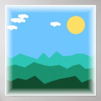 Cena de Plataforma de 8 Bits - Impressão de Arte P