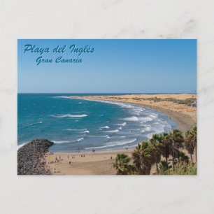 Cena de Praia de Gran Canaria em Cartão Postal