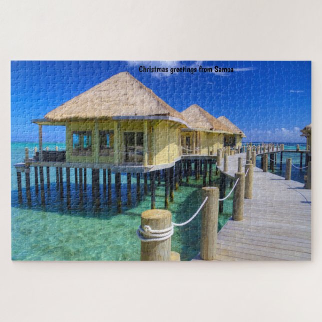 Cena de Praia de Samoa Quebra-Cabeça (Horizontal)