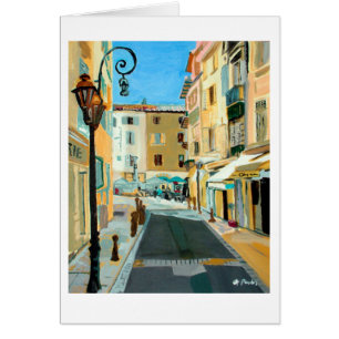 Cena de Rua de Antibes Cartão Impresso