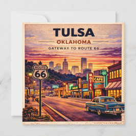 Cena de viagem pela Rota 66 em Tulsa Oklahoma vint