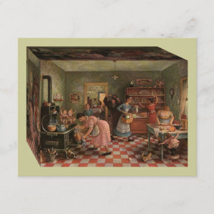 Cena de Vintage Kitchen ~ Convite para Reunião Fam