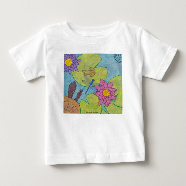 Cena do Lago (branco) - Camiseta de Bebê (Frente)