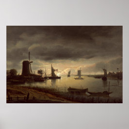 Cena do rio - Anthonie van Borssom Fine Art Poster