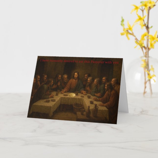 Cena do Senhor: Cartão da Páscoa Cristã (Flor Amarela)
