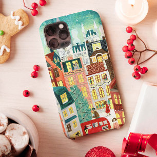 Cena ilustrativa da cidade de Londres no Natal com