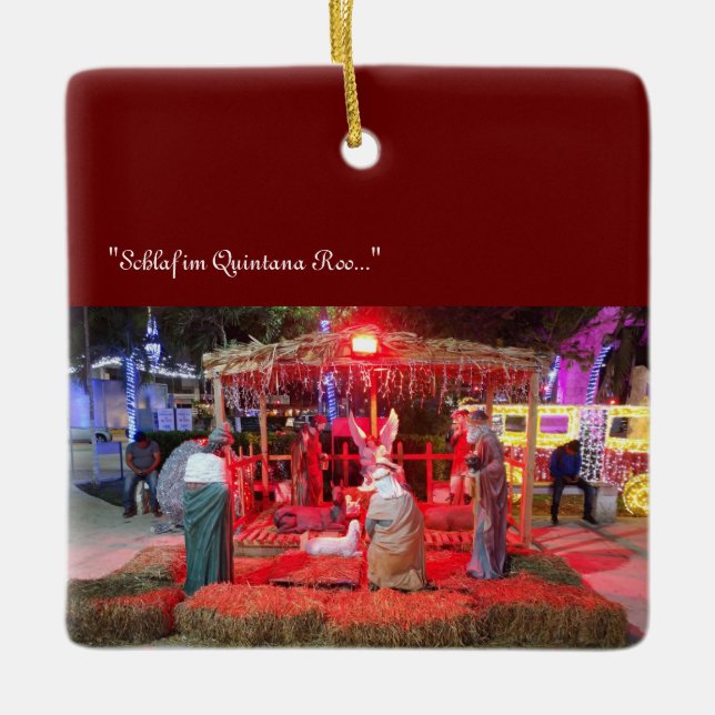 cena nativa - looking@phones ornamento cerâmico (Frente)