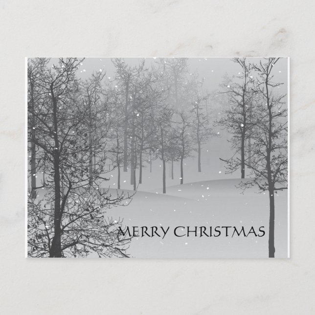 Cena nevado dos cartão do Natal (Frente)