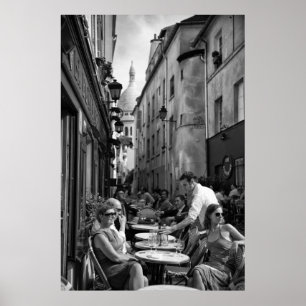 Cena parisiense da rua - poster