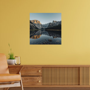 Cenário de Espelho Alpino - Poster de Paisagem Tra